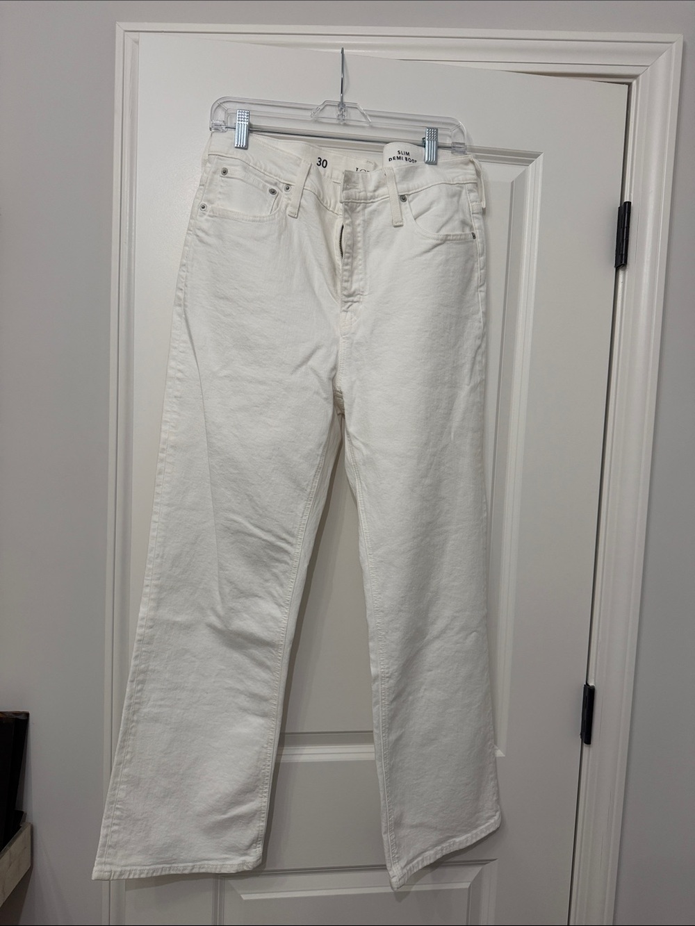 J. Crew Women’s White Slim Demi Boot Cut Jeans
